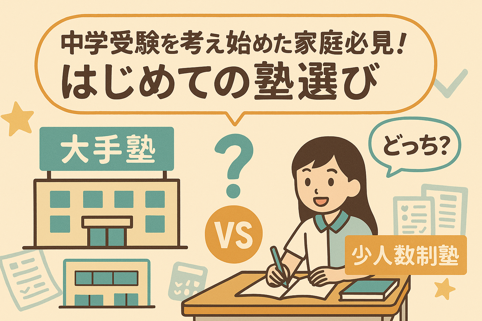 中学受験を考え始めた家庭必見！はじめての塾選び「大手塾」か？「それ以外」か？