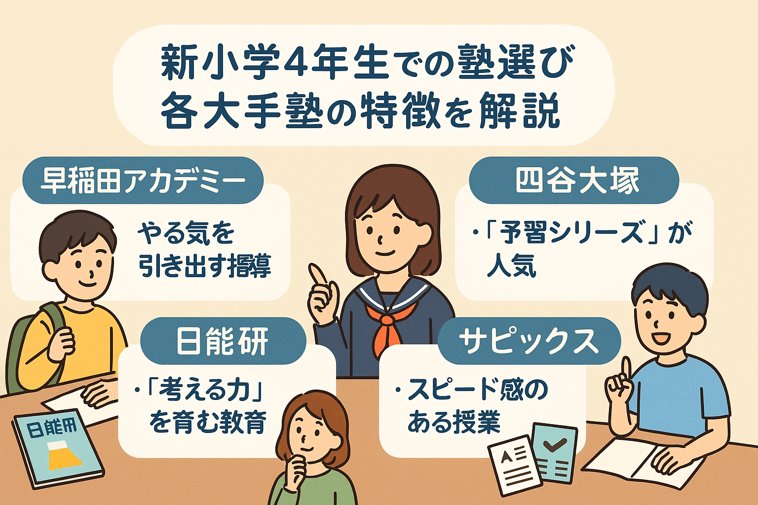中学受験、新小学4年生での塾選び｜大手塾の特徴を解説